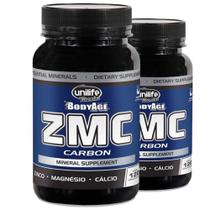 Kit 2 ZMC Carbon Cálcio, Zinco e Magnésio 120Caps Unilife Kit 2 ZMC Carbon Cálcio, Zinco e Magnésio 120Caps Unilife