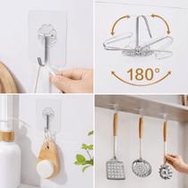 Kit 20 40 60 Ganchos Adesivos para Parede Multiuso Autocolantes Cozinha Banheiro Quarto Lavanderia Organização Kit 20 40 60 Ganchos Adesivos para Parede Multiuso Autocolantes Cozinha Banheiro Quarto Lavanderia Organização