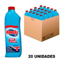 Kit 20 Algicida Choque Hcl 1L para Piscinas Hidroall Kit 20 Algicida Choque Hcl 1L para Piscinas Hidroall