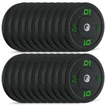 Kit 20 Anilhas Olímpica Bumper Cross Training de Borracha Hi Temp 10kg Kit 20 Anilhas Olímpica Bumper Cross Training de Borracha Hi Temp 10kg