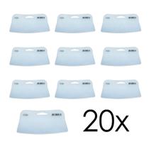 Kit 20 Aplicador Espátula Celuloide Silicone P/ Massa Tigre