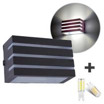 Kit 20 Arandela Frizzy Policarbonato Marrom + Led G9