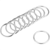 Kit 20 Argolas 15mm Níquel Com Solda Chaveiros E Acessórios