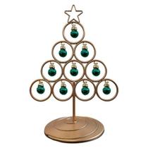 Kit 20 Árvore Claus Tradiconal em Tons de Ouro Velho de 30cm