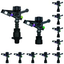 Kit 20 Aspersor de Impacto IM22 Rosca 1 ou 3/4 + 1/2 - Ideal para Irrigação Agrícola, Hortas e Jardim