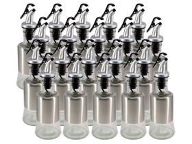 Kit 20 Azeiteiro Vinagreiro Recipiente em Vidro e Inox com Bico Dosador