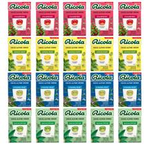 Kit 20 Bala Importada Sortidos Ricola Zero Açúcar 28Gr Suíça