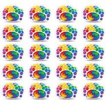 Kit 20 Bandejas De Plastico Paleta Godê 16 Cavidades Para Pinturas Tinta Aquarela Escolar Artesanato