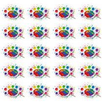 Kit 20 Bandejas De Plastico Paleta Godê 8 Cavidades Para Pinturas Tinta Aquarela Escolar Artesanato Kit 20 Bandejas De Plastico Paleta Godê 8 Cavidades Para Pinturas Tinta Aquarela Escolar Artesanato