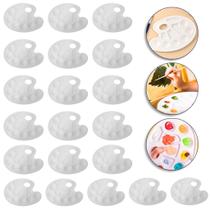 Kit 20 Bandejas Paleta Godê Para Pinturas Tinta Aquarela Escolar Artesanato