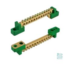 Kit 20 Barra De Distribuição Terra 12l Fixação C/ Parafuso Kit 20 Barra De Distribuição Terra 12l Fixação C/ Parafuso