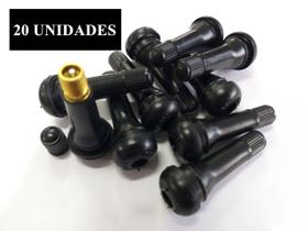 Kit 20 Bico de Roda Liga Leve e Ferro Carro Moto Modelo 414 Pneu - Bremen