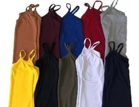 Kit 20 Blusas Alça Malha Sem Bojo.revenda Atacado