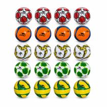 Kit 20 Bolas de Futebol Recreativas Tamanho 5 PVC Costuradas Cores Sortidas Kit 20 Bolas de Futebol Recreativas Tamanho 5 PVC Costuradas Cores Sortidas