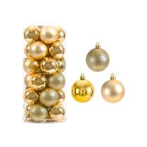 Kit 20 Bolas Enfeite De Natal Decoração Natalina Misto 6cm