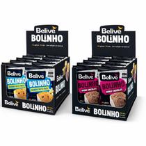 Kit 20 Bolinho BELIVE Baunilha e Chocolate Zero Gluten 40g