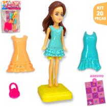 Kit 20 Boneca De Brinquedo Barata Plástico Menina Criança