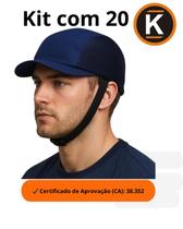 Kit 20 Bonés Com Casquete Cap Machine Gold Azul C.A 38.352
