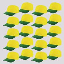 Kit 20 Bonés Dras Sports Amarelo e Verde Kit 20 Bonés Dras Sports Amarelo e Verde