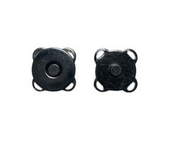 Kit 20 Botões Imantado Magnético Fecho Preto/Onix 18mm Imã