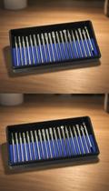 Kit 20 Brocas Diamantadas P/ Micro Retífica 3mm