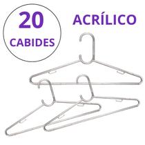 KIT 20 Cabide adulto Titureiro De Luxo Executivo Reforçado Organizar Roupas Closet -ACRILICO