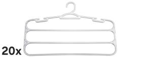 Kit 20 Cabide Cristal para Calças 3 Divisórias Reforçado