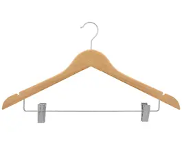 Kit 20 Cabide De Madeira Com Presilhas Prime Forest IKAZA Kit 20 Cabide De Madeira Com Presilhas Prime Forest IKAZA