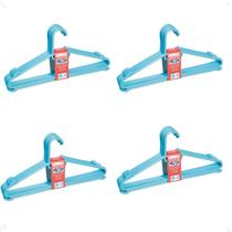 Kit 20 Cabide Infantil Bebe Azul 30x13,5 Reforçado Injeplastec