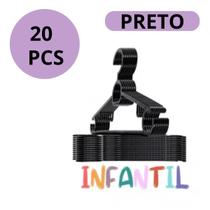 KIT 20 Cabide Infantil Titureiro De Luxo Executivo Reforçado Organizar Roupas Closet -PRETO KIT 20 Cabide Infantil Titureiro De Luxo Executivo Reforçado Organizar Roupas Closet -PRETO