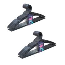 Kit 20 Cabide Preto Super Resistente Conjunto C/10Pç 40x16cm