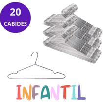 Kit 20 Cabide Tintureiro Infantil para roupas com cava em Aço Cromado - Ideal para Roupas de Crianças Kit 20 Cabide Tintureiro Infantil para roupas com cava em Aço Cromado - Ideal para Roupas de Crianças