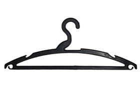 Kit 20 Cabides Adulto Preto Atacado para Pendurar Roupas Organizador para Loja ou Guarda Roupa Escorregadia e com Alça