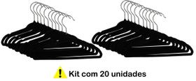 Kit 20 Cabides Infantil De Veludo Antideslizante Slin Ultra Fino