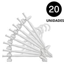Kit 20 Cabides Para Saia E Shorts Com Presilha Reforçado - ACRÍLICO Kit 20 Cabides Para Saia E Shorts Com Presilha Reforçado - ACRÍLICO