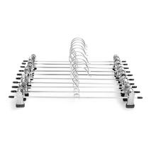 Kit 20 Cabides Presilhas Metal Cromado Calças Saia Bermuda Vestido