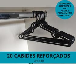 kit 20 CABIDES REFORÇADOS - PRETO kit 20 CABIDES REFORÇADOS - PRETO