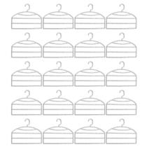 Kit 20 Cabides Triplos Organizar Calças Calceiros Transparentes Closet Guarda Roupas Cinquetti