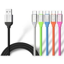 KIT 20 Cabo Emborrachado Para Celular Entrada USB Tipo-C Resistente Colorido 1.2M Cores Sortidas KIT 20 Cabo Emborrachado Para Celular Entrada USB Tipo-C Resistente Colorido 1.2M Cores Sortidas