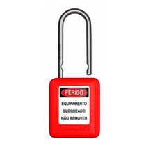 Kit 20 Cadeados de Bloqueio Vermelho Haste Metálica Kit 20 Cadeados de Bloqueio Vermelho Haste Metálica