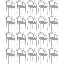 Kit 20 Cadeiras de Jantar Allegra Prática Empilhável - Fendi