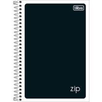 Kit 20 Caderno Espiral Capa Flexível 1/4 Zip Preto 48 Folhas