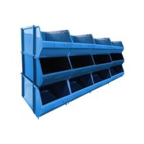 Kit 20 Caixa Box Gaveteiro Industrial Bin Azul N8 19x31x41 Kit 20 Caixa Box Gaveteiro Industrial Bin Azul N8 19x31x41
