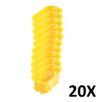 Kit 20 Caixa de Luz 4x2 Drywall Obras Amarela Kit 20 Caixa de Luz 4x2 Drywall Obras Amarela