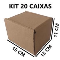 Kit 20 Caixa Papelao 15x13x11 Forte Reforçada Embalagem Lisa - Eco Pack Embalagens de Papelão