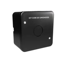 Kit 20 Caixa Plastica Organizadora Camera Cftv - Preto
