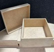 kit 20 Caixa Sapato MDF Cru 12x12x5