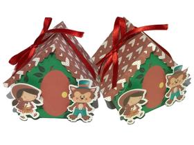 kit 20 Caixinha Casa Lembrancinha Chapeuzinho Vermelho