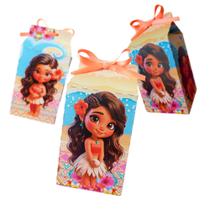 Kit 20 Caixinhas Milk Lembrancinhas Moana Baby Kid Personalização Para Festas Aniversário Tema Tropical