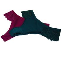 Kit 20 Calcinha Fio Dental Renda Feminina Levanta Bumbum Poliamida